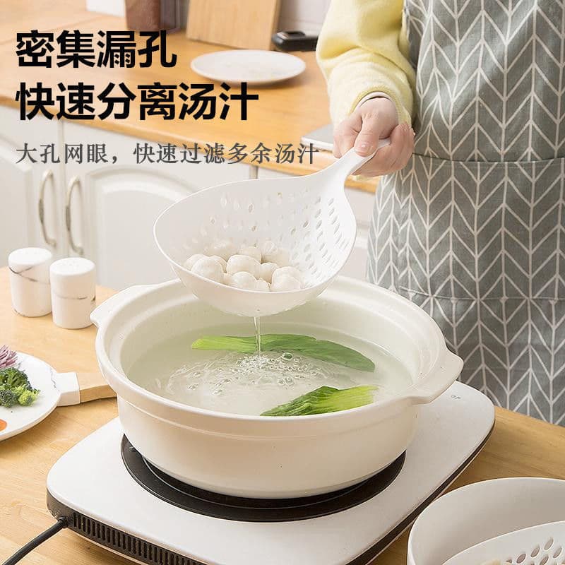 Bolinho de massa estilo japonês Pesca Coador grande Cozinha Colher de macarrão de pesca de cabo longo Panela quente domé