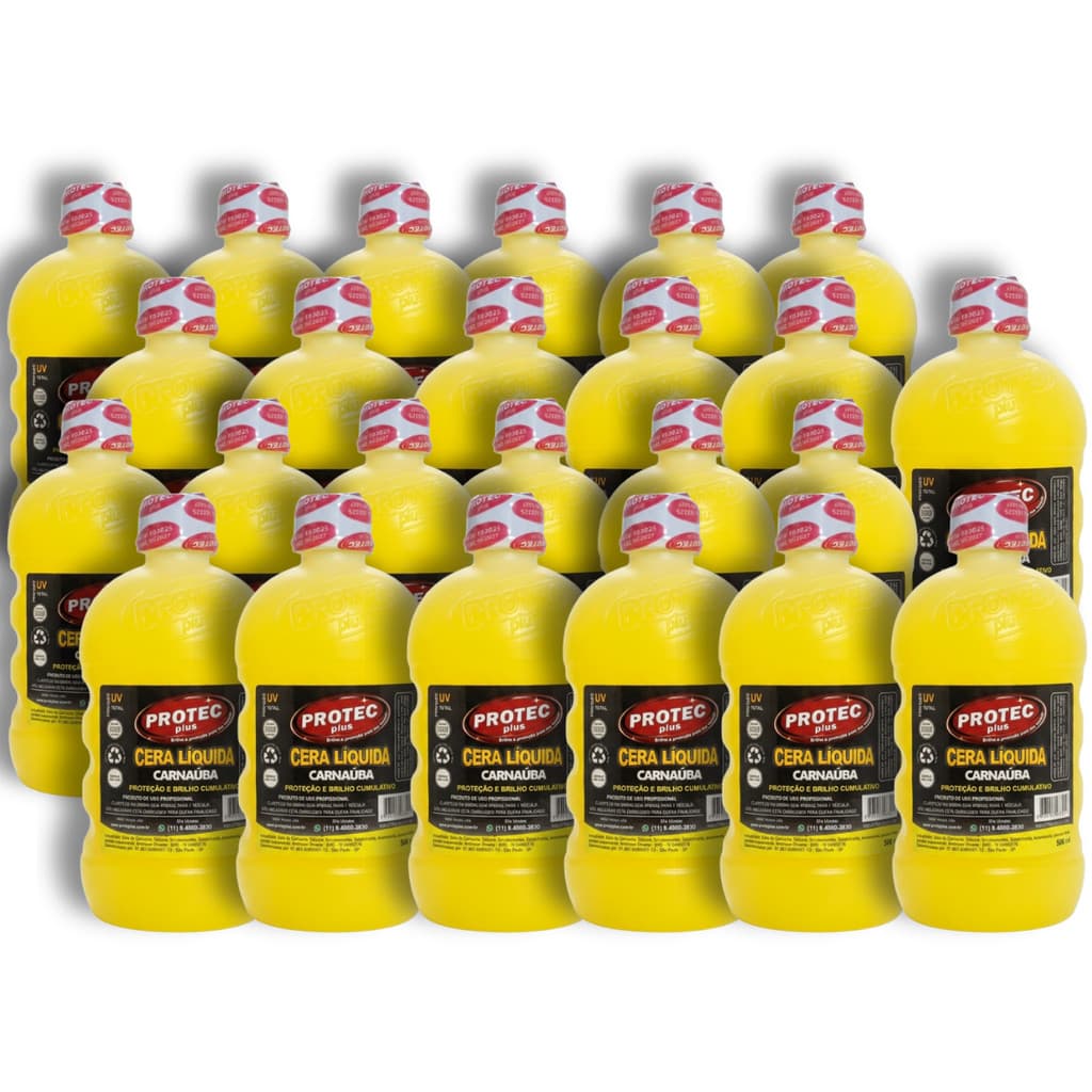 Cera de Carnaúba Líquida Automotiva - CX 24un 500ml - Protec Plus