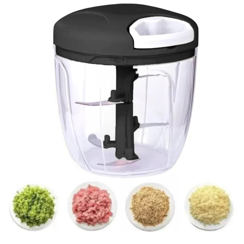 Processador de Alimentos Manual 900ml 5 Lâminas Vermelho