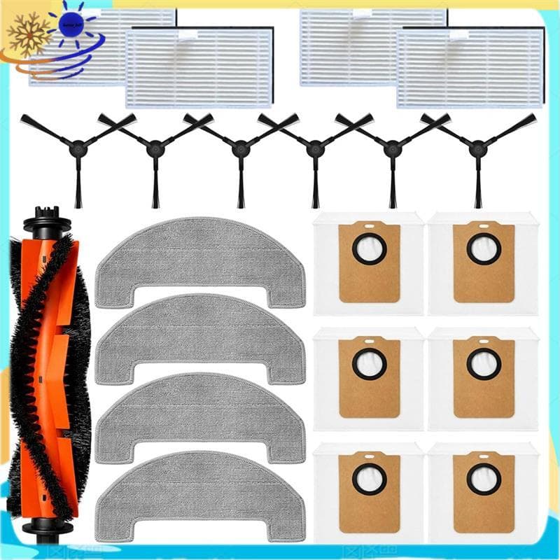 [Le's Shop] Para Peças De Reposição De Aspirador De Robô Uninell UR3 , Inclui 1 Escova Principal , 6 Sacos De Pó Escovas