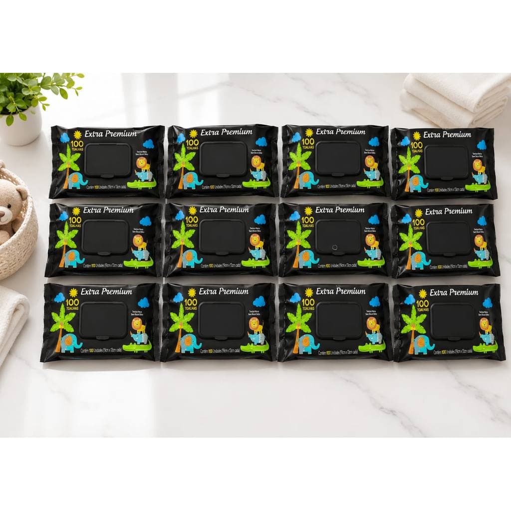 KIT C/ 12 TOALHAS COTTON BOM EXTRA PREMIUM C/100 UN