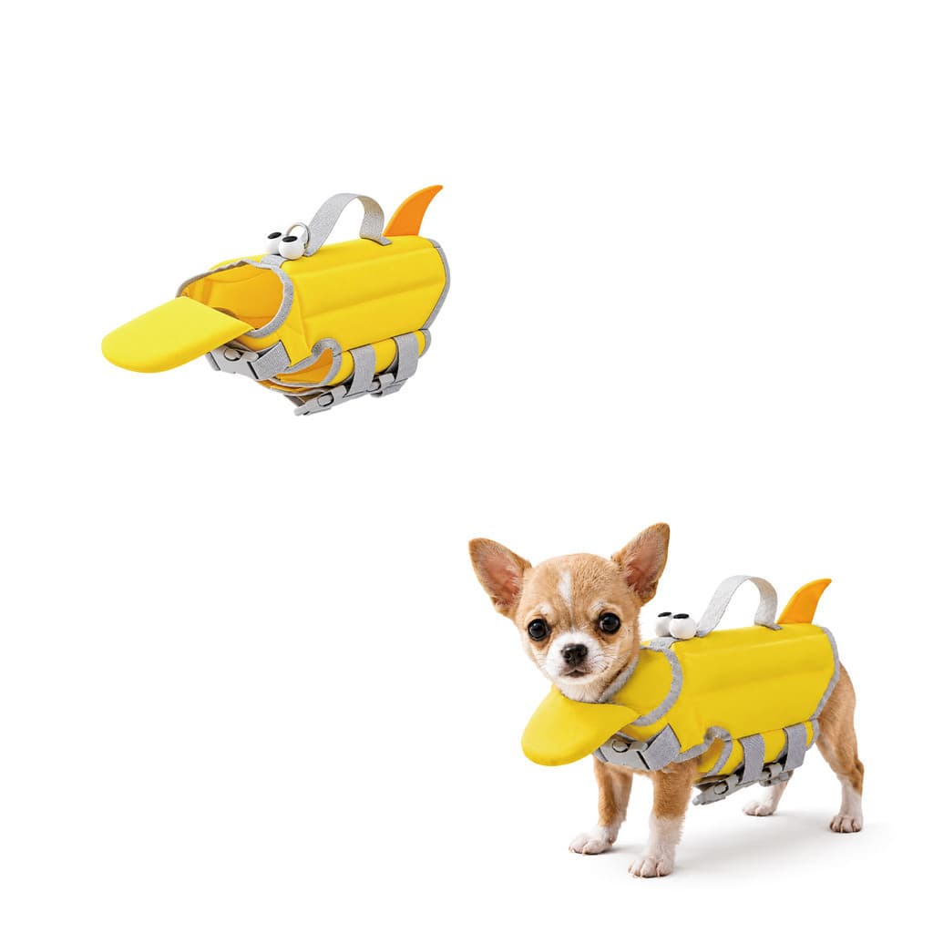 AMZ colete de flutuabilidade para cães, olho brilhante, melhora a visibilidade, estabilidade, flutuabilidade, ajustável,