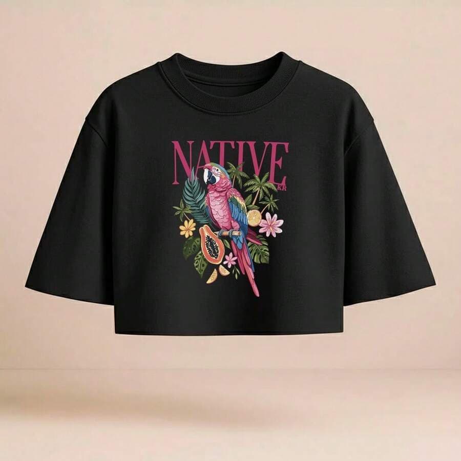 Cropped Oversized Blusa Feminina Banana, Rio de janeiro natureza Envio Rapido e Seguro