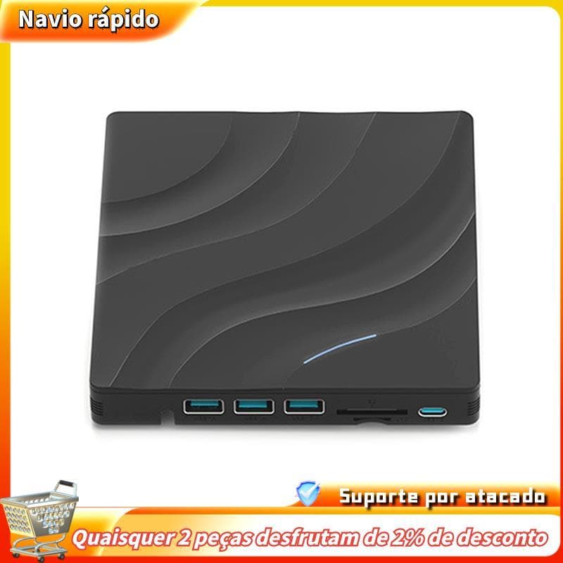 Unidade Óptica Externa DVD-RW USB 3.0 Portátil 3D BD-Combo Reader CD Player Burner Para Laptop PC Computador 7 Em 1 USB3