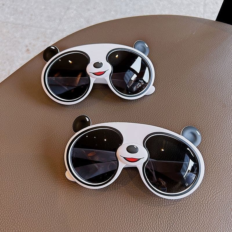 Crianças óculos de sol meninos meninas polarizado óculos de sol Anti-ultravioleta bonito Panda Silicone óculos de sol do