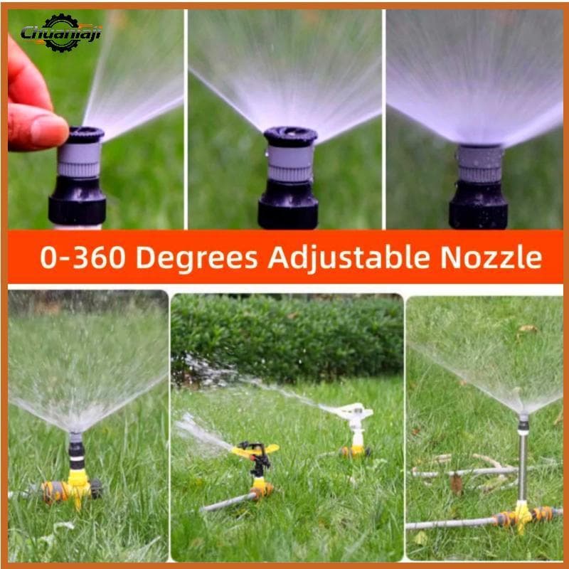 Chuaniaji Irrigação De Jardim Sprinkler 360 Ajustável 1 Peça Ferramenta De Bico De Economia De Água Para Gramado Parque