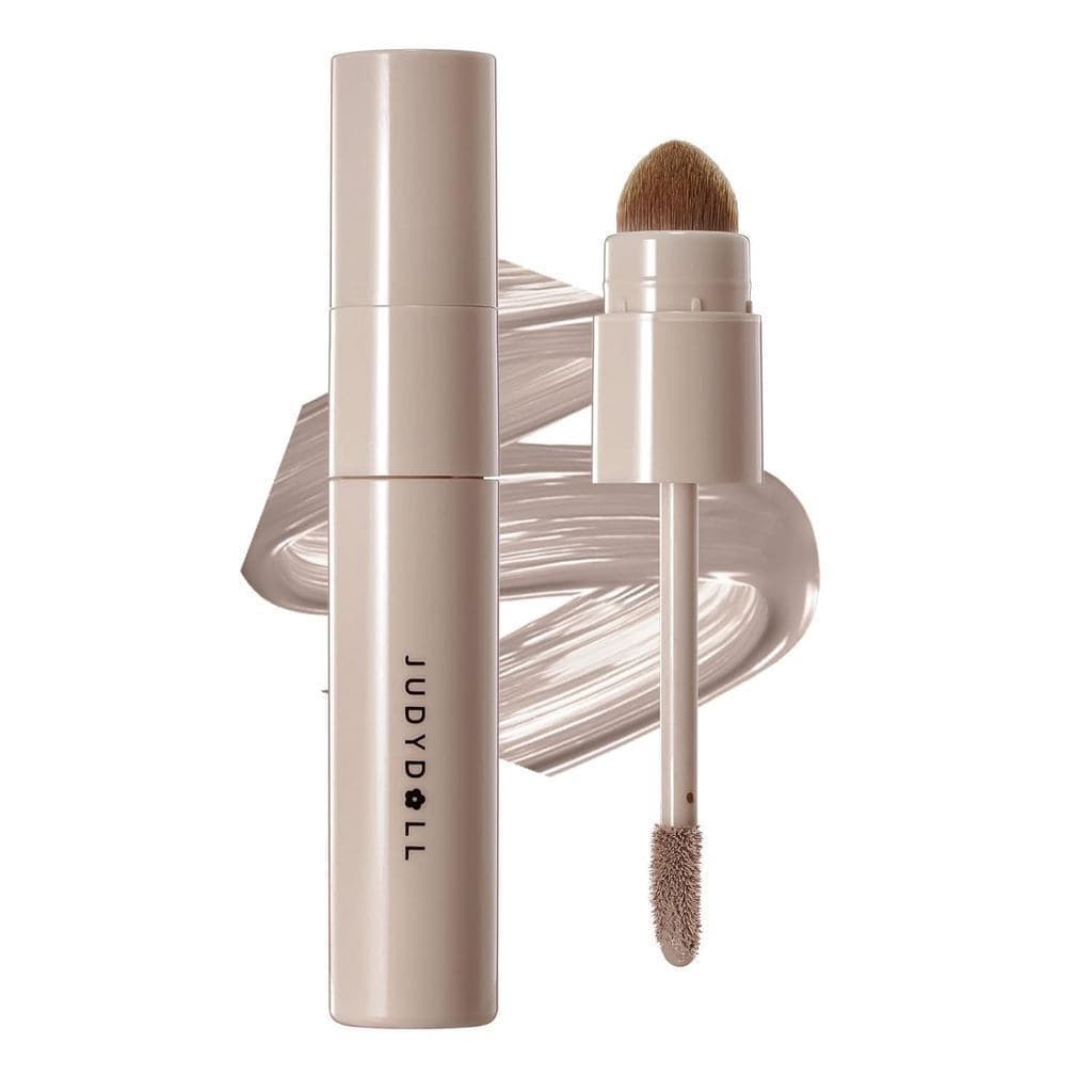 JUDYDOLLCoolTonedContour, usado para criar um contorno líquido uniforme e nítido, possui um pincel de duas pontas, é à p
