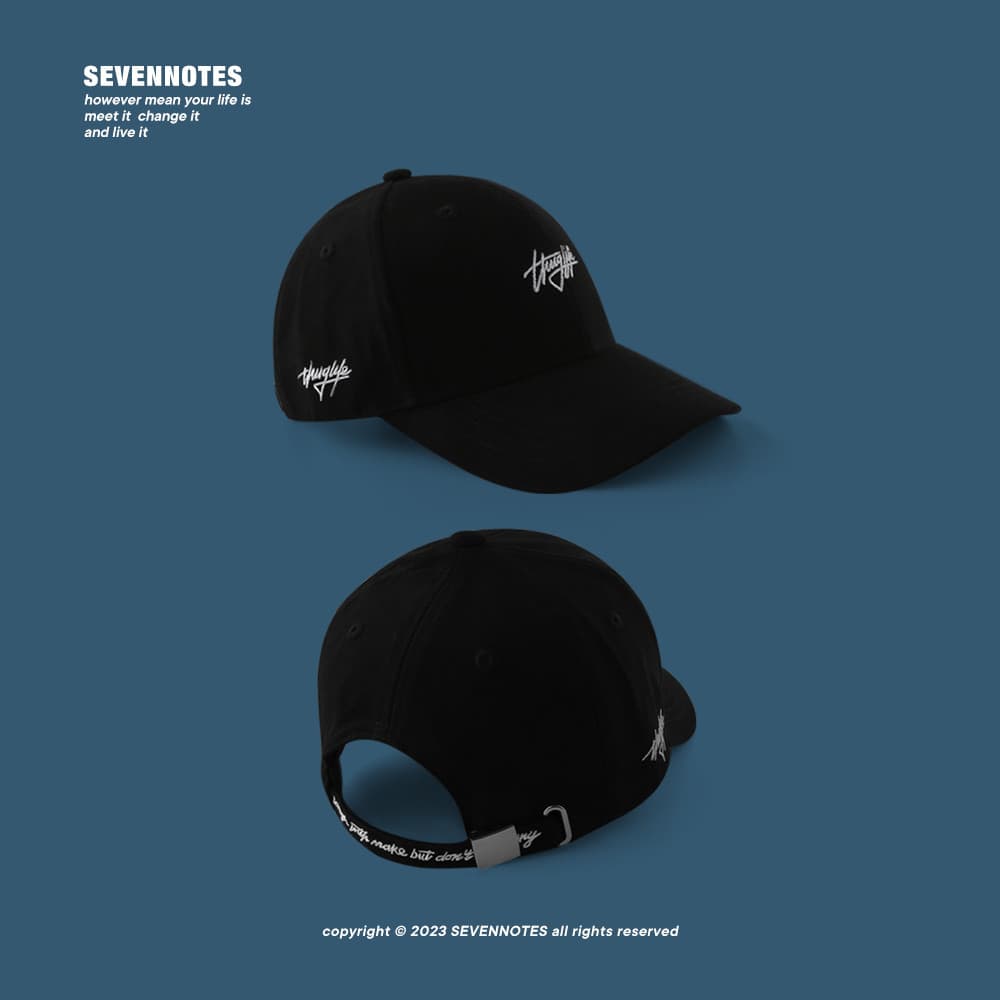 SEVENNOTES Versão Coreana ins Trendy Letter Bordado Boné de Beisebol Masculino Primavera Verão Protetor Solar Sombrinha