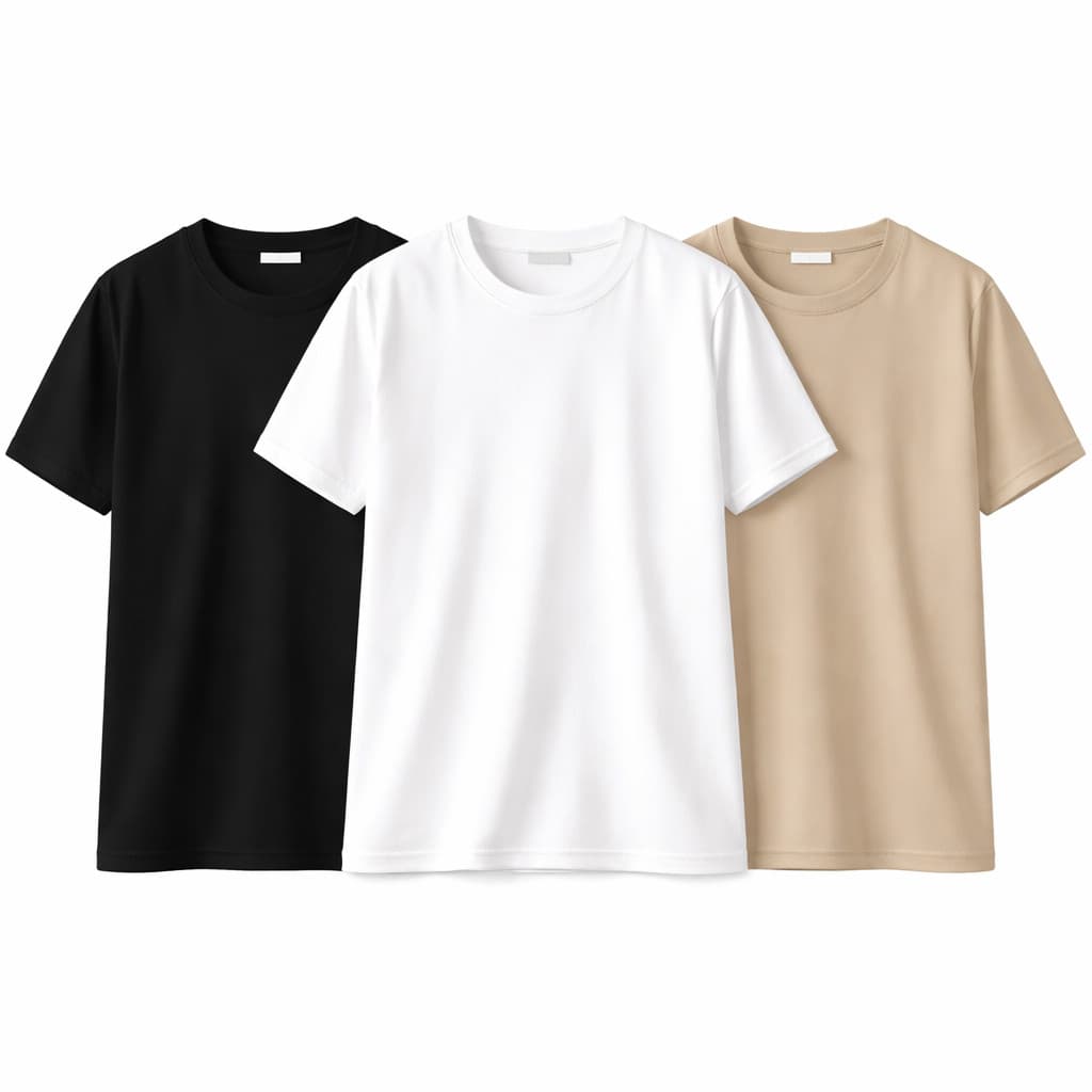 Kit 3 Camisetas Básicas Unissex Algodão Premium Lisa Conforto Dia a Dia