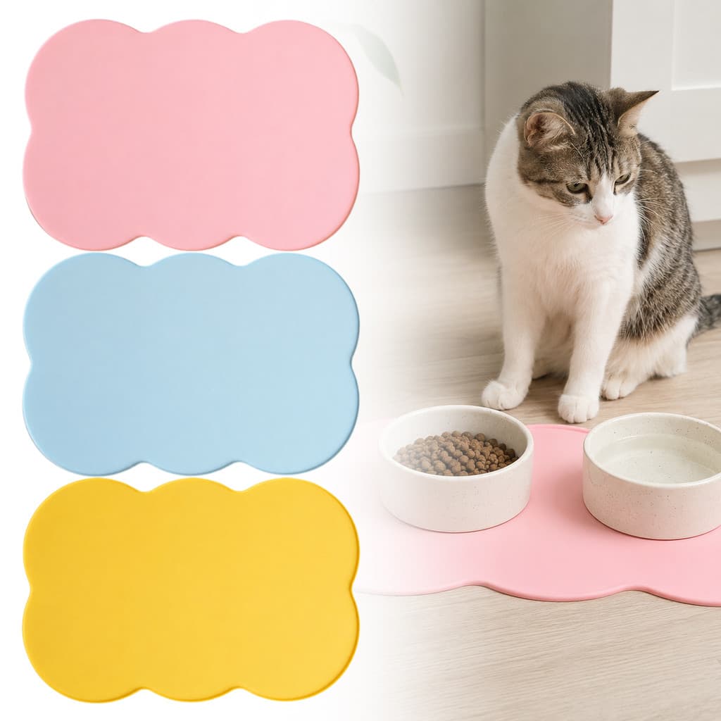Tapete De Comida Para Animais De Estimação , À Prova D'água Tigela Cães E Gatos , Silicone Antiderrapante Alimentação Ca