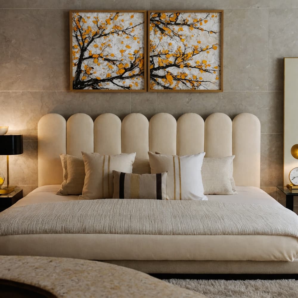 Cabeceira Modular Nuvem Estofada Adesiva Para Cama Casal Box Solteiro Casal Queen King