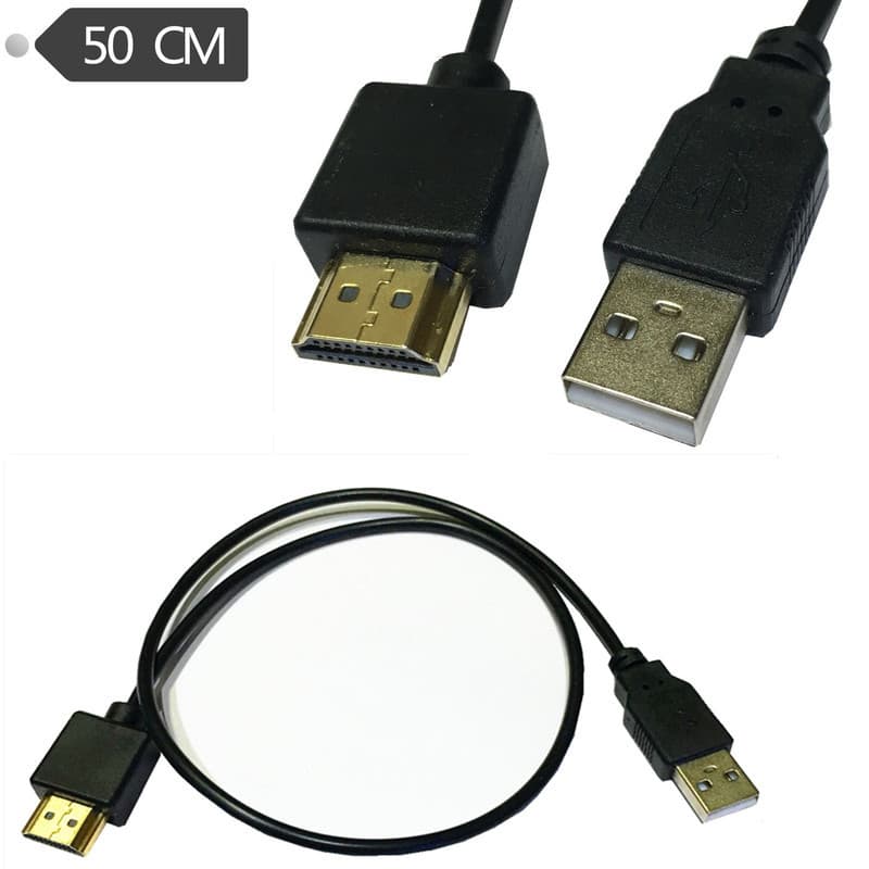 Cabo de alimentação HDMI macho para USB Cabo HDMI USB para HDMI macho Conjunto de cabos de alimentação-Top Box Chassis p