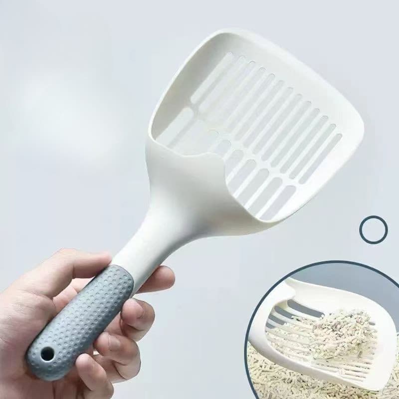 Peneira para areia de gato Pá ergonômica grande superfície de pá gancho duplo alça antiderrapante borda ultrafina bloque