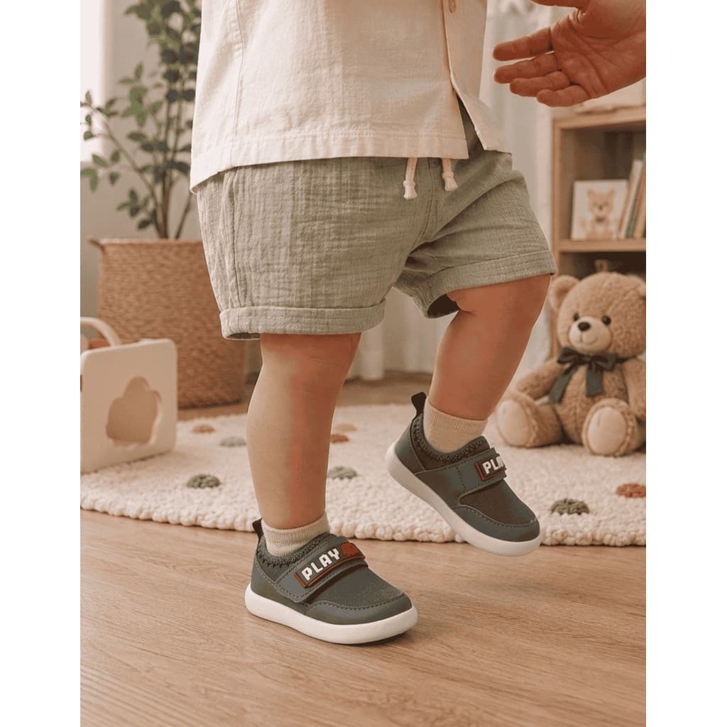 Tênis Infantil Menino Confortável Bebê Primeiros Passos Calce Fácil Casual