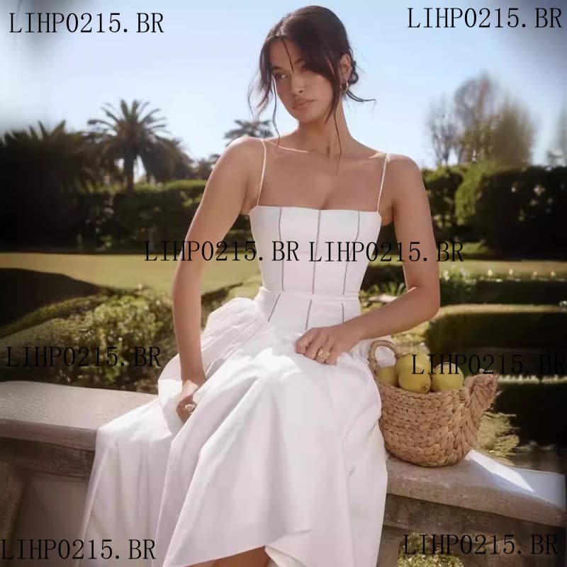 2025 Novo Vestido Europeu E Americano De Moda High Sense French Strap