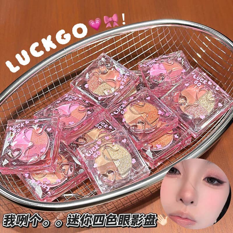 Mini paleta de sombras de quatro cores pó delicado boa mancha Natural iluminar diário Commuter adequado portátil maquiag