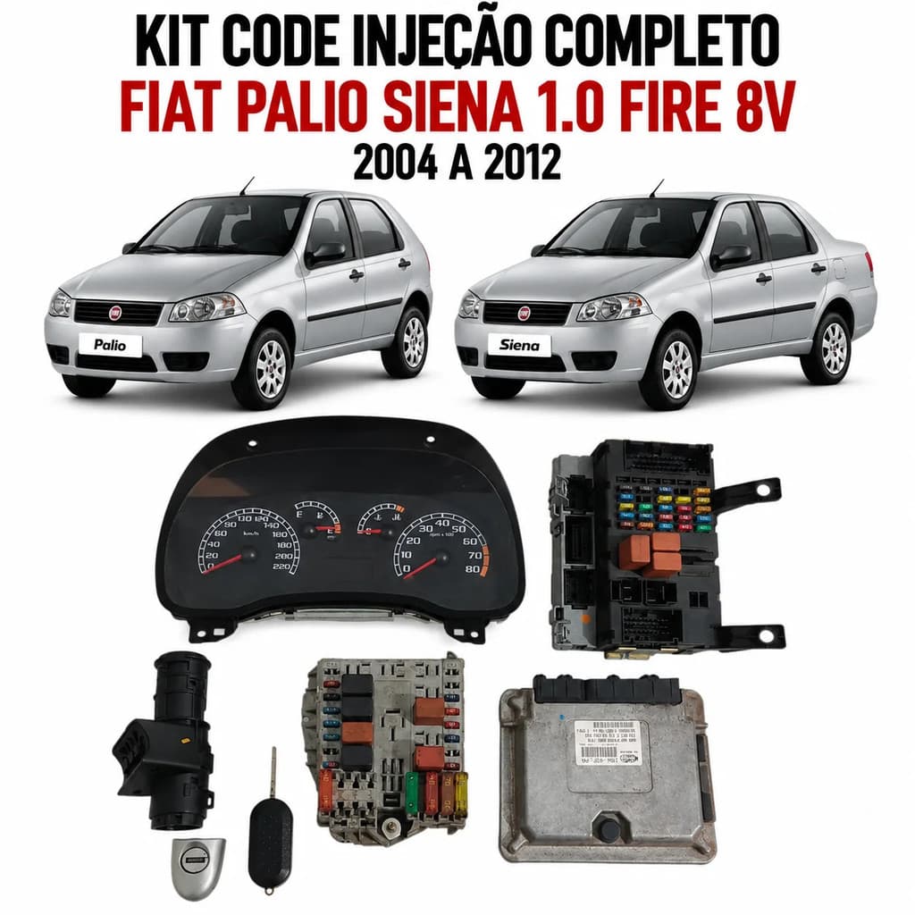 Kit Code Injeção Fiat Palio Siena 1.0 Fire 8v 2004 2012