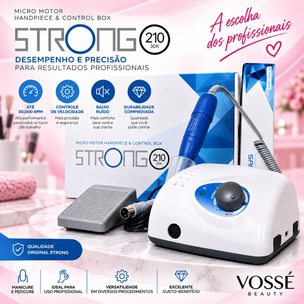 Motor Strong Elétrico Profissional 40.000 RPM – Lixa Elétrica 60W Bivolt