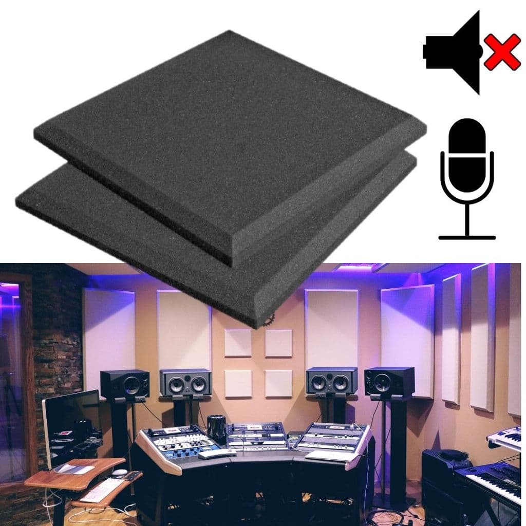 Kit 10x melhor placa de espuma quadrada para parede acústica 50x50x2cm