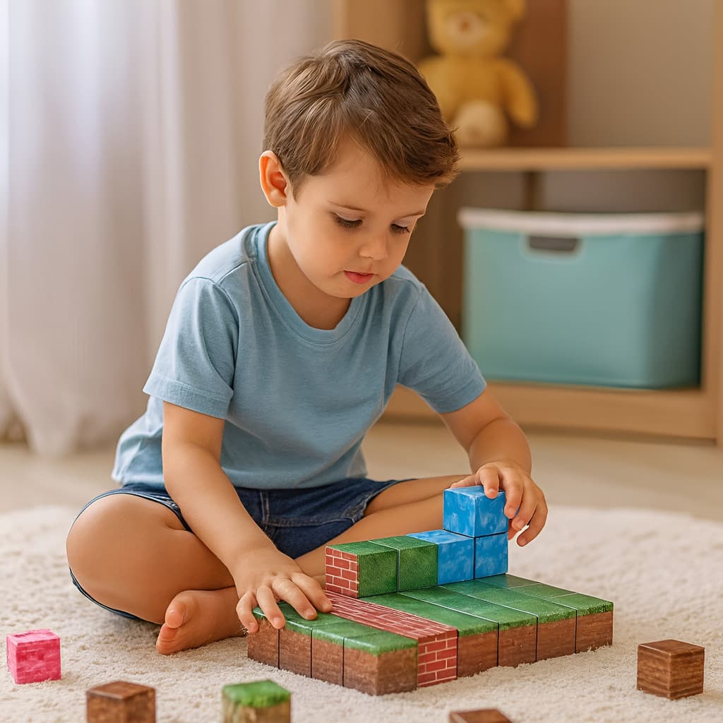Blocos Magnéticos Para Montar 80 Peças Construção Brinquedo