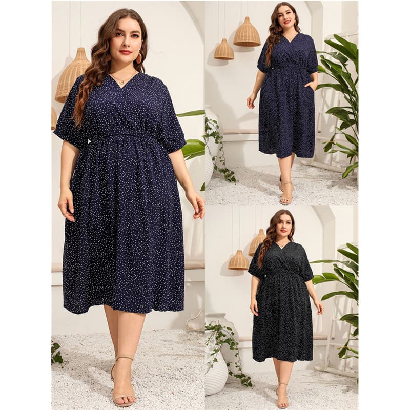 XL-5XL Verão Vestidos Femininos Casuais Mais Saia Feminina Gorda Tamanho Grande