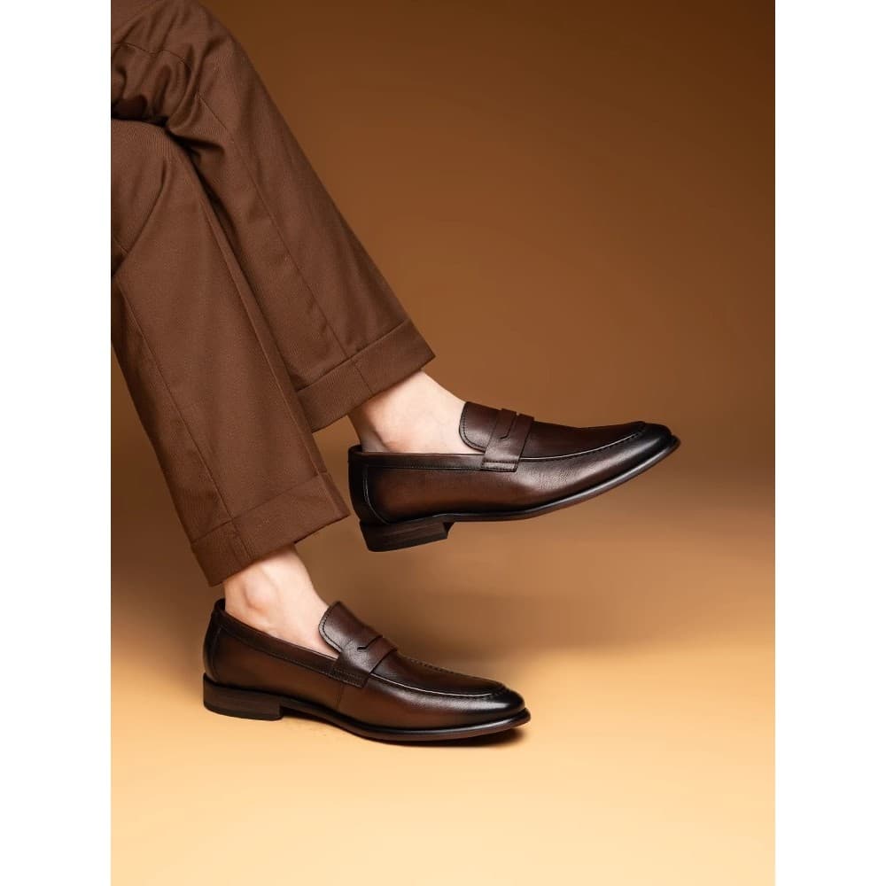 Sapatos de couro masculinos casuais de negócios mocassins de couro genuíno primavera novo estilo sapatos masculinos de c