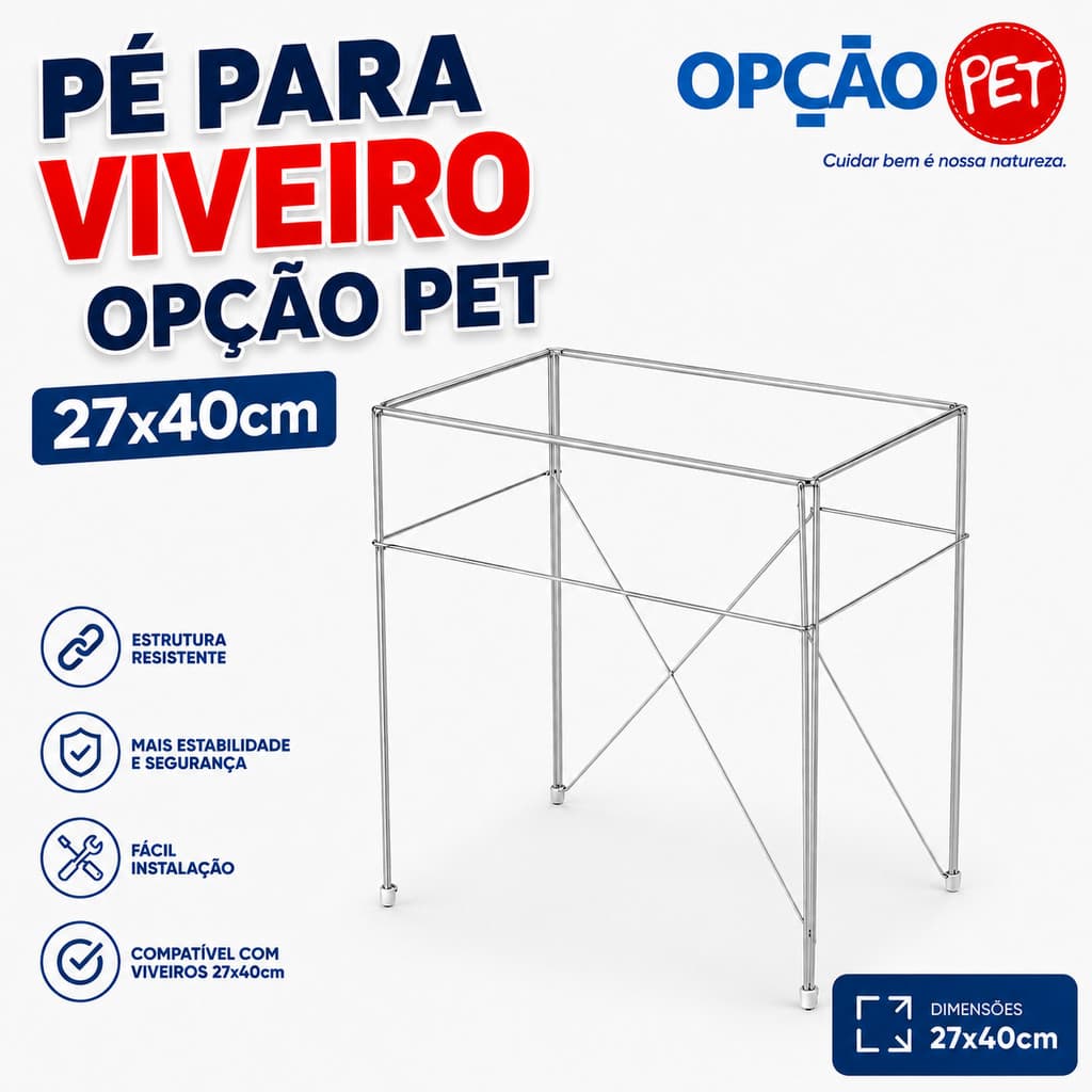 Pé para viveiro Opção Pet 27x40cm