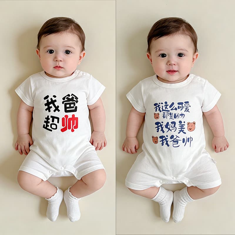 Bebê de duas peças de manga curta roupas de uma peça verão estilo fino masculino feminino pequeno mês idade bebê verão p