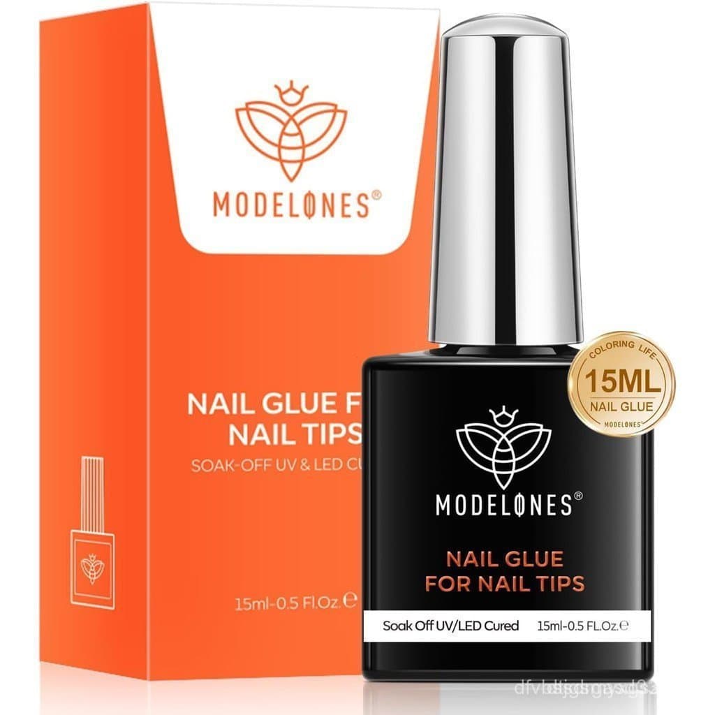Modelones 15ML Colle Faux Ongles, Base Gummy para Borracha American Pose, Gel e Cápsulas American Pose, Gel de Extensão
