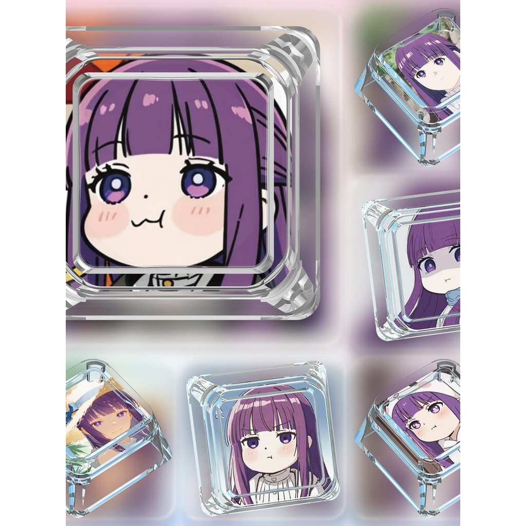 Enterrado Fliren Keycap Único Dos Desenhos Animados Bonito Filun Emoticon Pack Eixo Cruz Teclado Mecânico Translúcido Ke