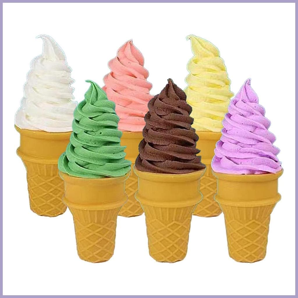 Brinquedo De Sorvete Para Crianças Mini Cones Material PVC Decoração Adereços Lojas De Sobremesas E onwasvn