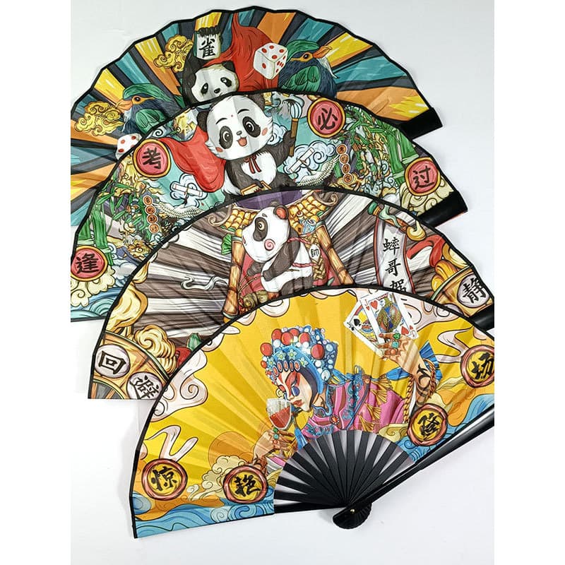 Preferido National Trendy Comics Ventilador dobrável de 27 cm Ventilador Ayajuan Night Club Disco à prova d'água Ventila