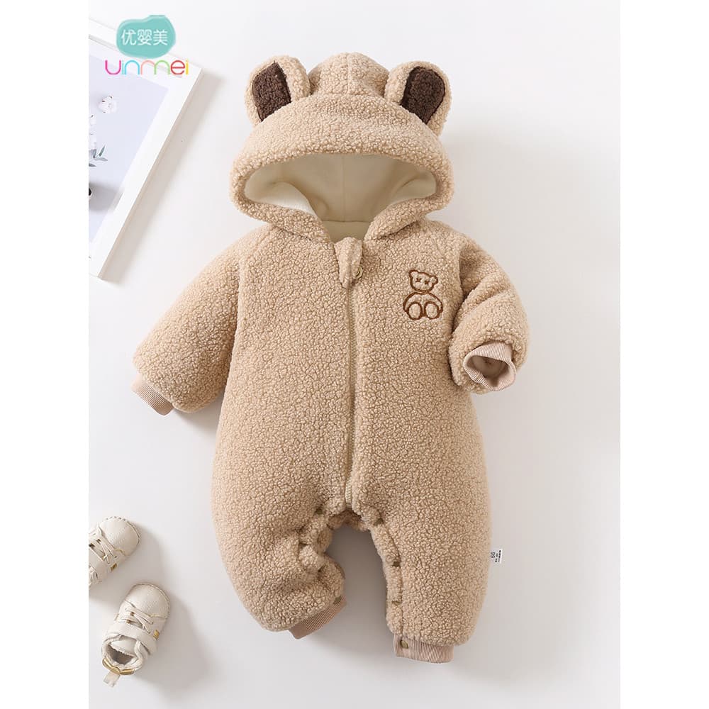 Bebê bebê roupas de inverno macacão recém-nascido abraço roupas outono inverno engrossado algodão roupas versão coreana