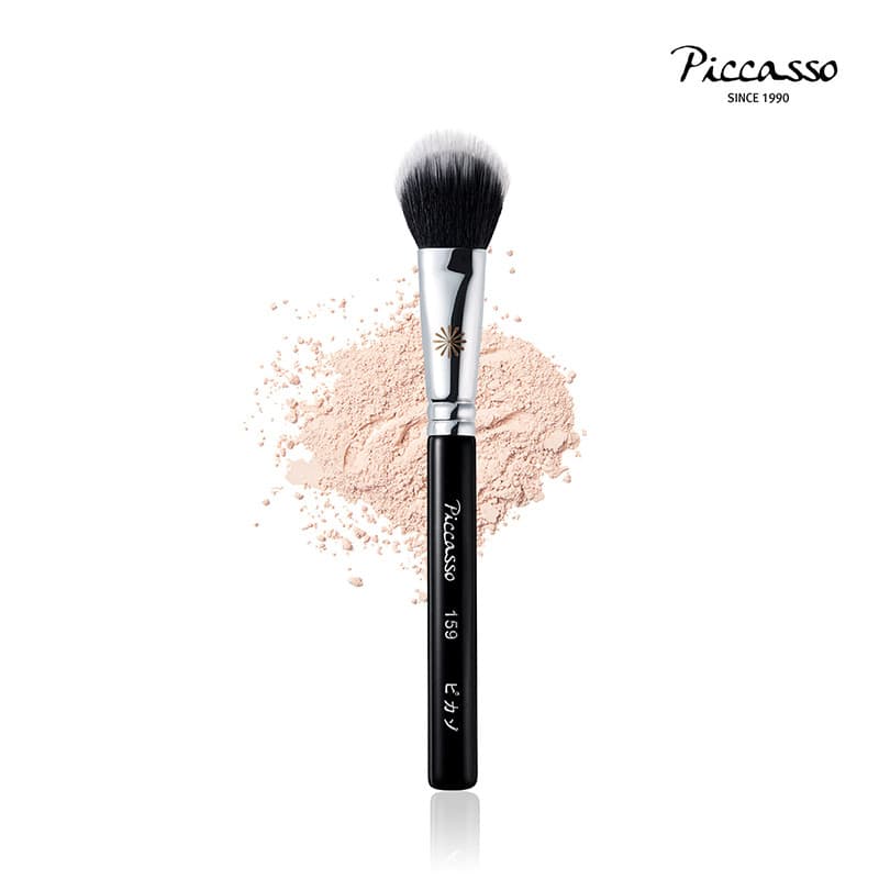 Coreia coreia Piccasso159 pincel de pó solto Blush escova de fibra feita pelo homem lã mista pó líquido escova multifunc
