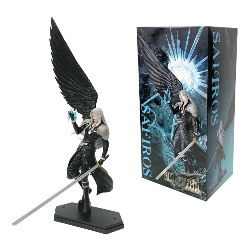 1 Pçs 44.5cm Final Fantasia VII Figura De Jogo Sephiroth Chefe O Vilão Forças Especiais PVC Figuras De Ação Modelo Bonec