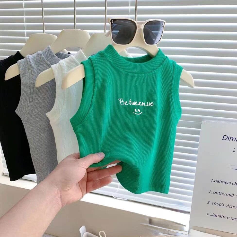 Colete infantil verão estilo fino meninos meninas verão exterior Wear verão 2026 novo estilo puro algodão em forma de I