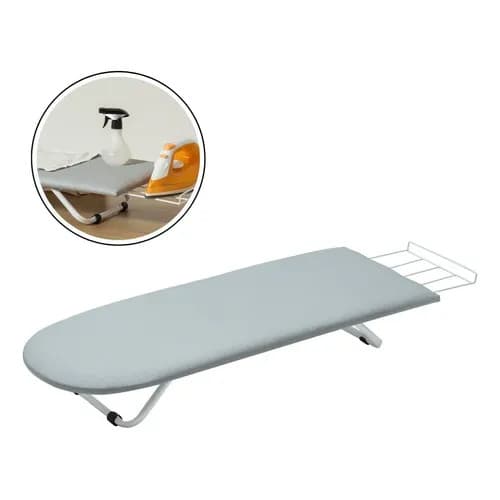 Mesa para Passar Roupa Portátil Cinza 75x36cm Casambiente