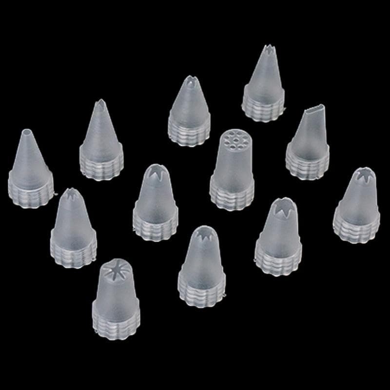 [T & B] 12 Pçs/Set Plástico Confeiteiro Creme Confeitaria Bico Dicas Ferramentas De Decoração De Bolo (br)