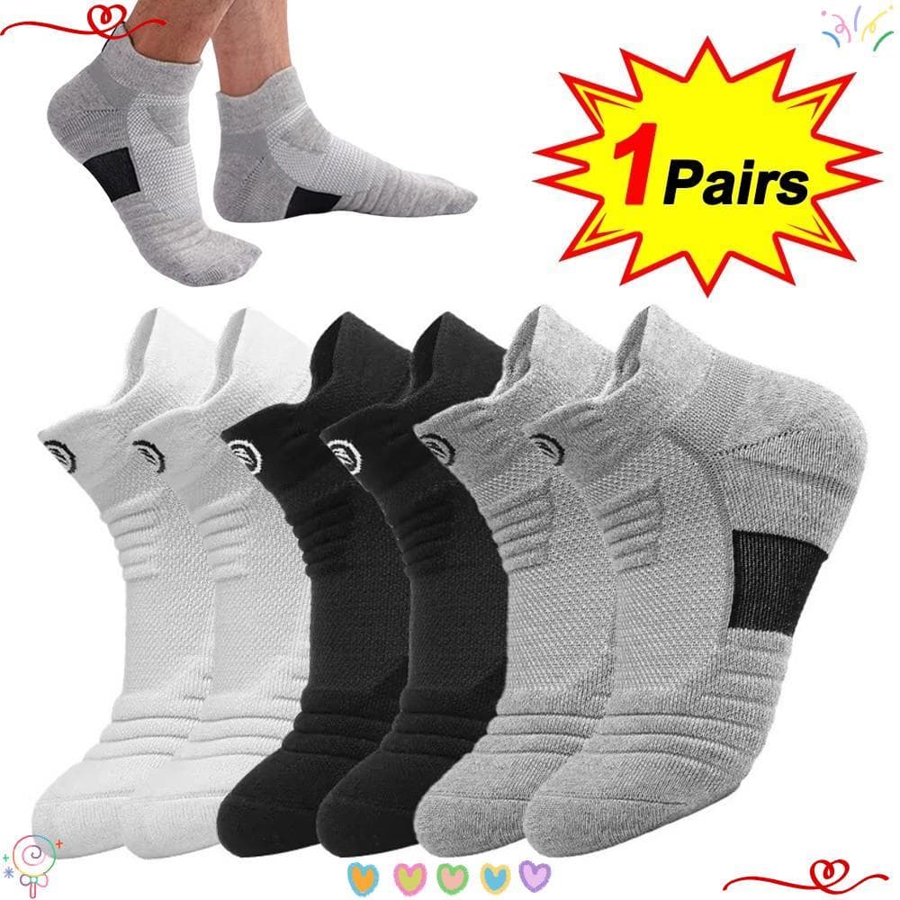 Meias De Futebol , Antiderrapantes De Algodão , Esportivas De Tubo Curto Desodorante Respirável Masculino