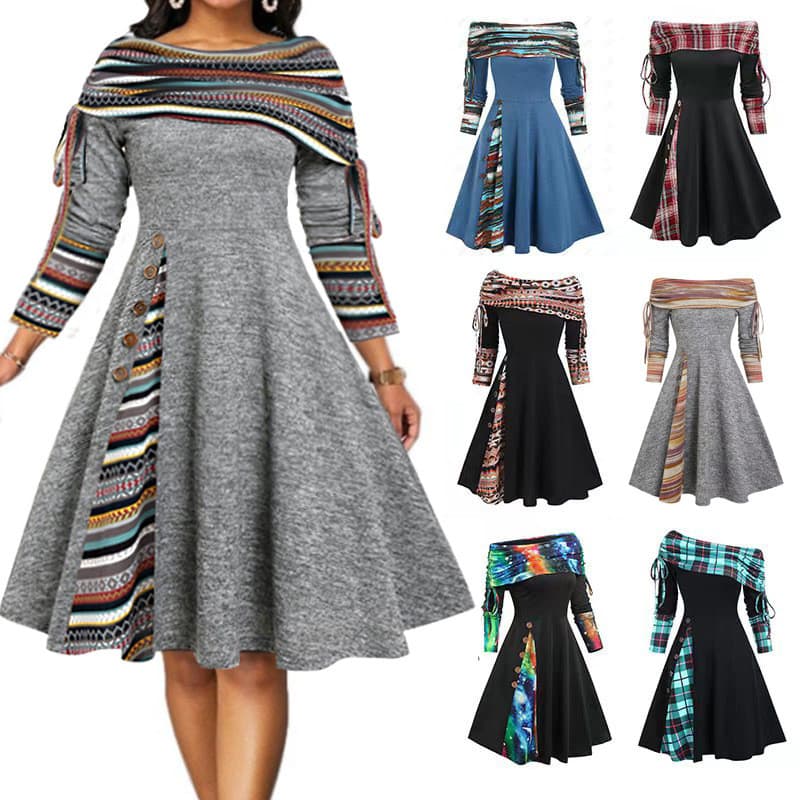 Transfronteiriço outono inverno novo estilo roupas femininas cintura estreita grande balanço cordão um-S
