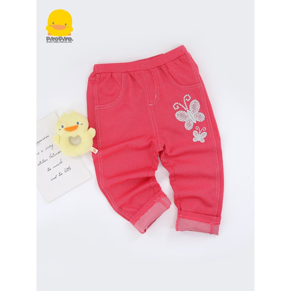 Calças Jeans amarelas para meninas, estilo fino de verão, imitação de bebê, calças infantis de 2 a 3 anos de idade