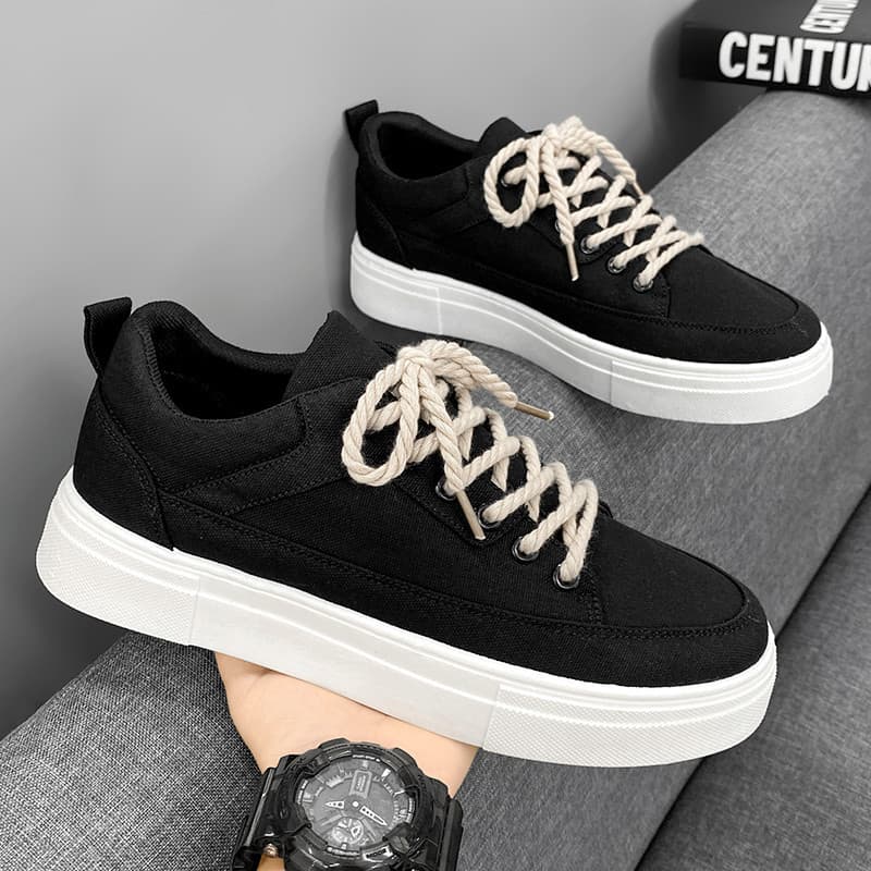 Sapatos de pano de trabalho 2026 novo estilo Casual lona preta sapatos de treinamento alemão masculino feminino All-Matc