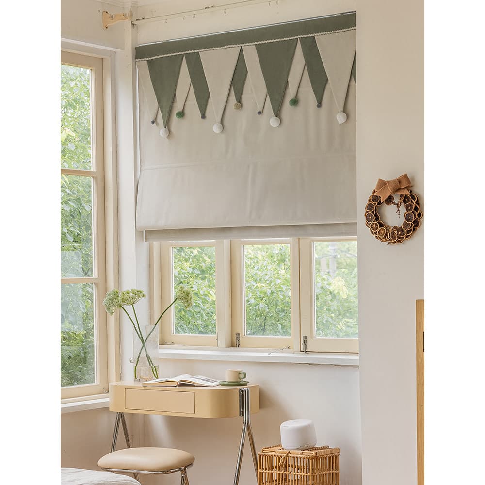 Cortinas de quarto infantil estilo enrolar cortina romana cortina roll-up Blackout completo quarto Bay janela dobrável e