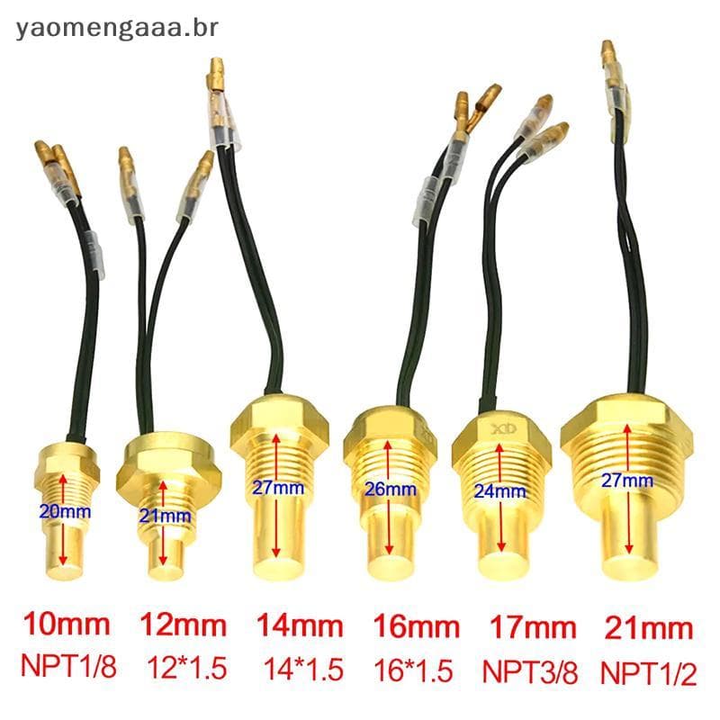 [yaoaa] 1PC 12V/24V 10MM 12MM 14MM 16MM 17MM 21MM Temperatura Da Água Universal Sensor Do Carro Medidor De COD