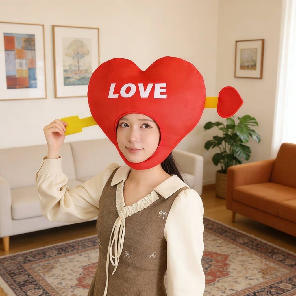 Design Romântico Amor Divindade Seta Headpiece Tamanho Único Se Encaixa Na Maioria Dos Coração Cabeça Capa Fácil De Usar