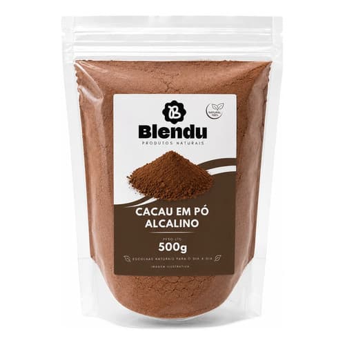 Cacau em Pó Alcalino Blendu 200g 500g 1kg 100% Natural para Receitas e Bebidas