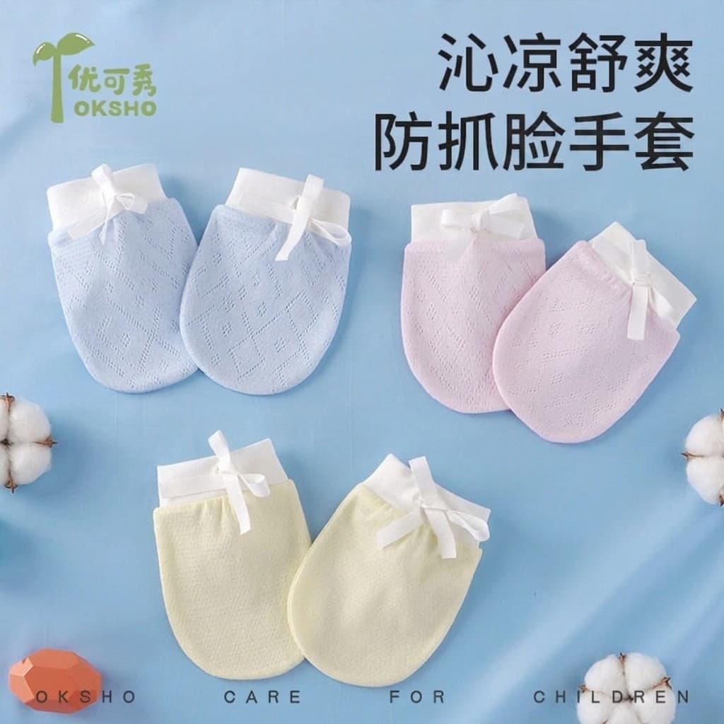 Luvas anti-arranhões para recém-nascidos, primavera verão, classe Modal, estilo fino, anti-arranhões, rosto de outubro,