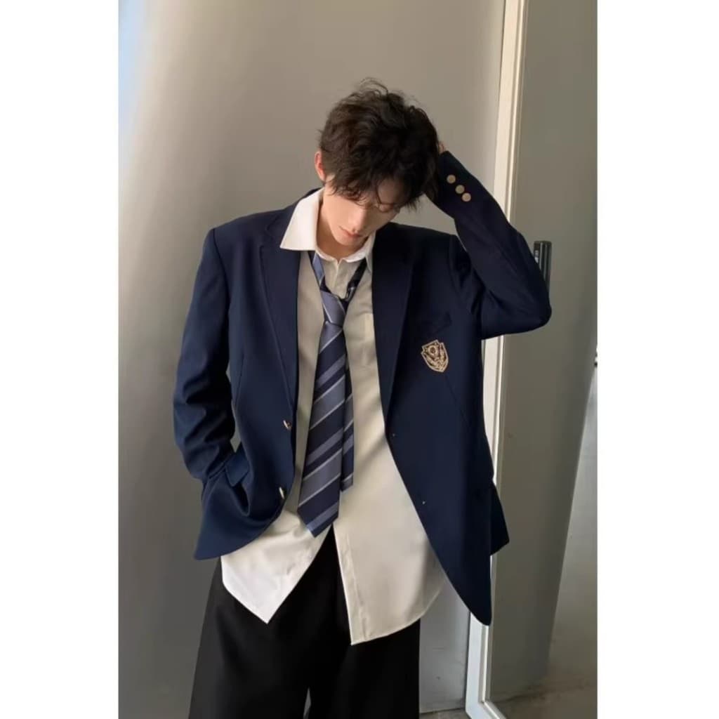 Japonês dk meninos uniforme conjunto completo primavera outono terno jaqueta Puffer bonito estilo Preppy terno jk terno