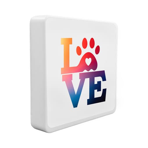 Luminária Box Slim Love Pet USB