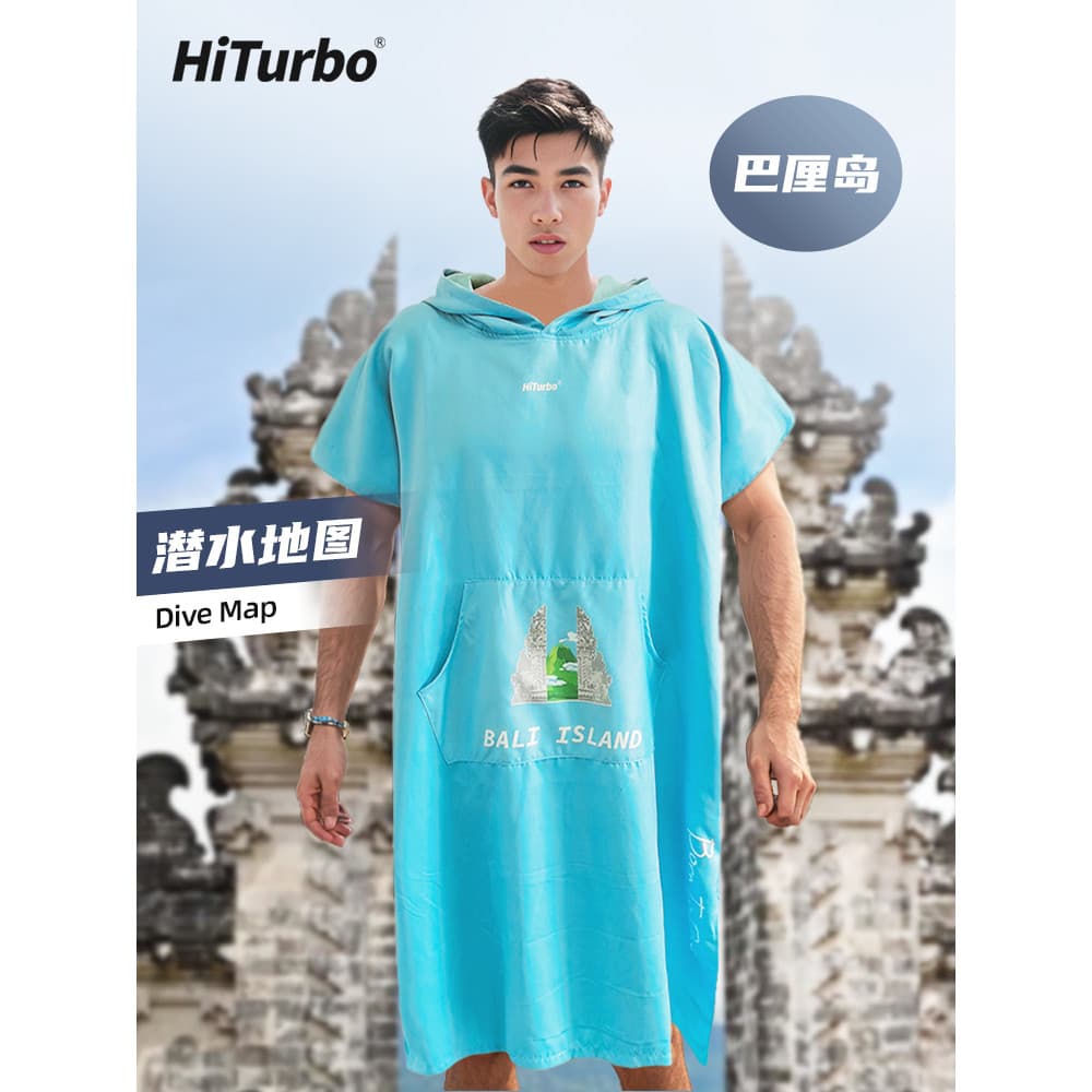 [Bali Bali Istand] Capa de mapa de mergulho Toalha de praia Camiseta Indonésia Mercadoria Pontos de mergulho populares